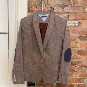 Tommy Hilfiger women’s size 14 blazer - brownish with blue patches